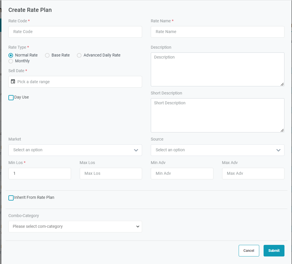 Rate Code Sync Tạo và phân bổ Rate Code Global (Create Global Rate Code)